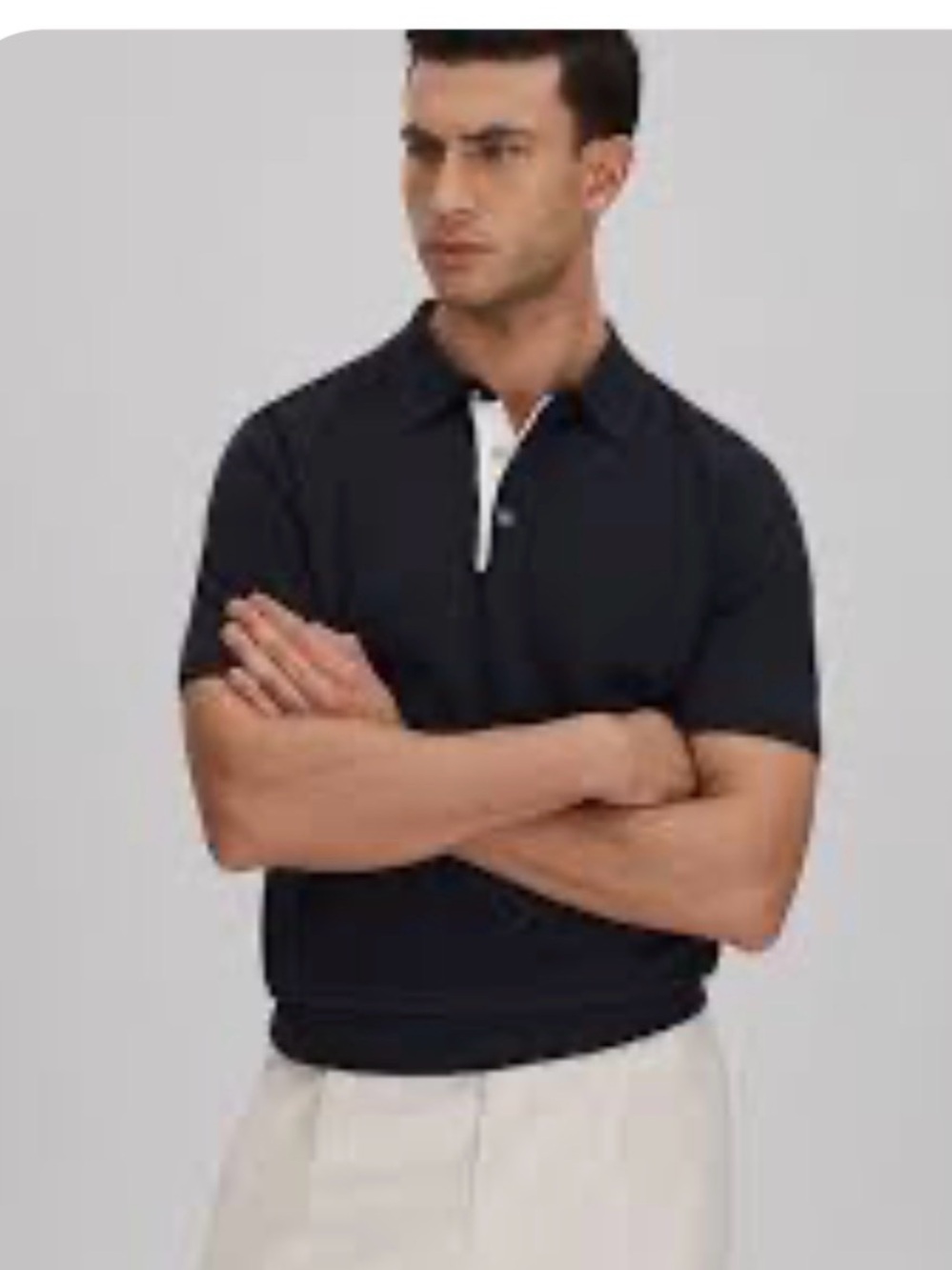 Reiss Finch Short Sleeve polo shirt M
Navy Contrast Plack